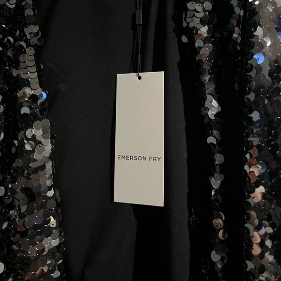 SEQUIN JACKET - GUNMETAL SEQUINS. M/L NWT - Picture 12 of 13